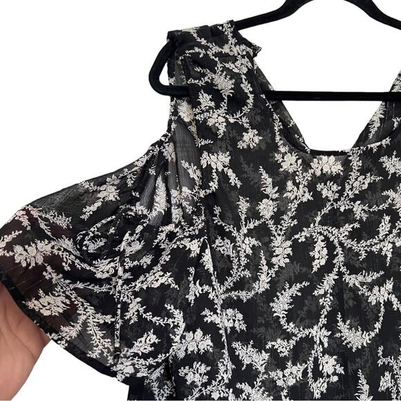 Maeve The Tessa Cold Shoulder Top In Black Size L - Picture 6 of 13